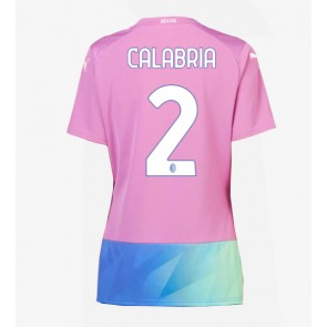 Lacne Ženy Futbalové dres AC Milan Davide Calabria #2 2023-24 Krátky Rukáv - Tretina